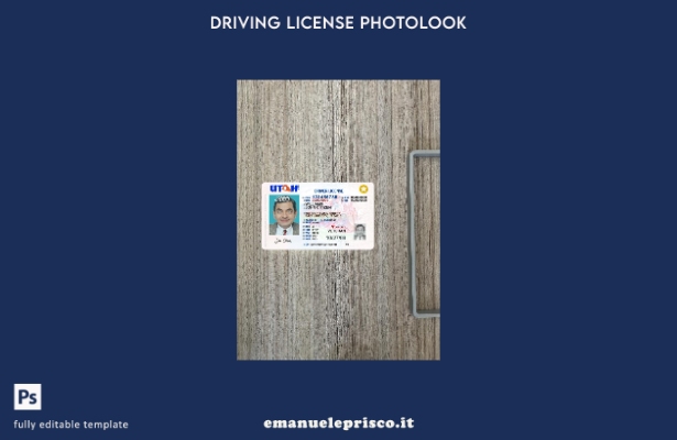 stile verificato patente di guida USA Utah versione presente modello frontale ph